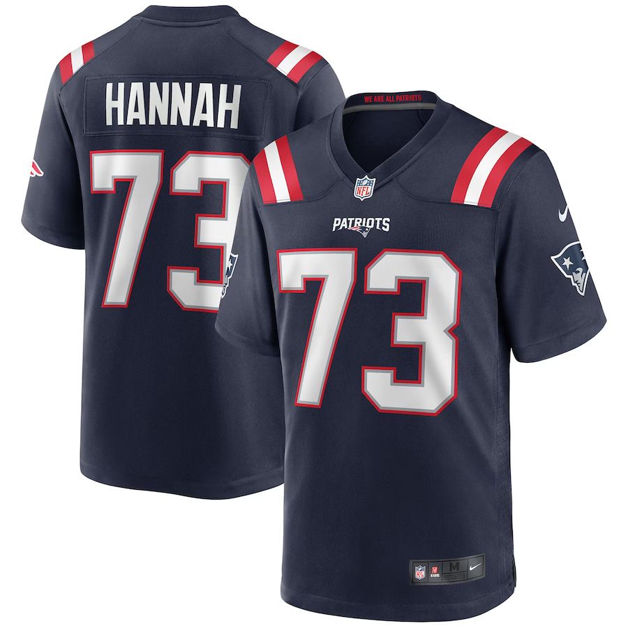 Men New England Patriots #73 John Hannah Nike Navy Game Retired Player NFL Jersey->new england patriots->NFL Jersey